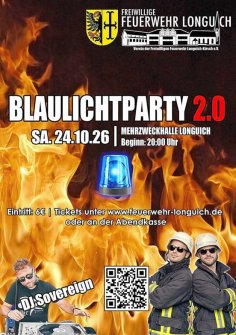 Plakat Blaulichtparty